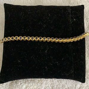 Sterling silver bracelet with blue stone